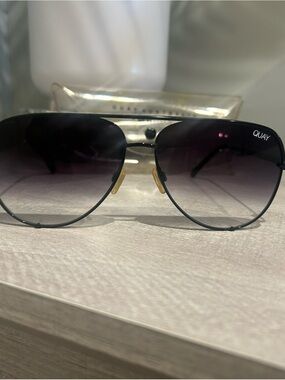 Quay Australia Black Sunglasses with Gradient Lenses